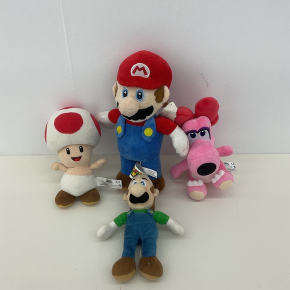 Nintendo Super Mario Character Plush Doll LOT Birdo Luigi Toad Stuffed Toys - Picture 1 of 4